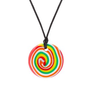 Chewigem Button Necklace Multicolour Swirl