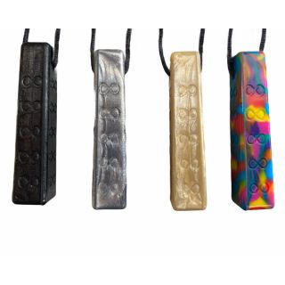 Glossy Textured Fidget and Chew Pendant