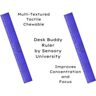 Desk Buddy Ruler by Sensory University Blue