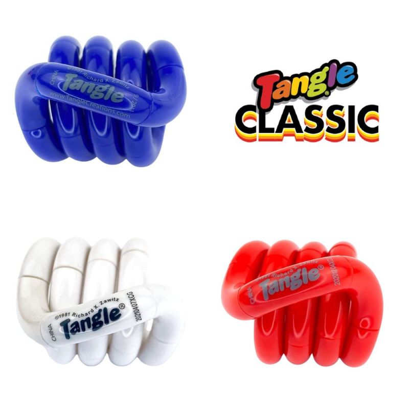 Jubilee Set of 3 Tangle Jr Classic Colours, Fidget Anxiety Autism